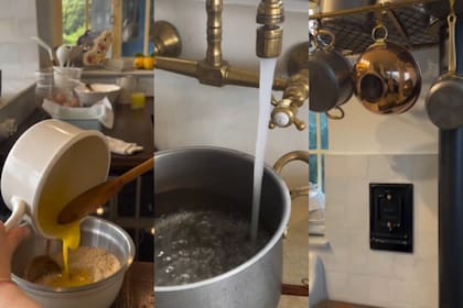 La actriz tiene un amplio espacio con una selección de electrodomésticos, ollas y vajilla (Foto: Captura de video / Instagram @nataliaoreirosoy)