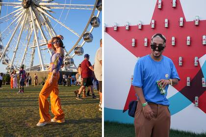 La actriz y dj, Cande Vetrano y el co-conductor de "Dice Nada", Nacho Elizalde.