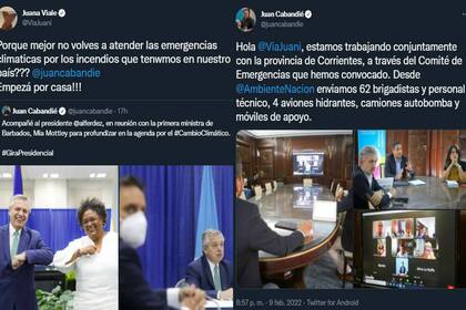La actriz y el ministro se cruzaron en Twitter (Foto Twitter)