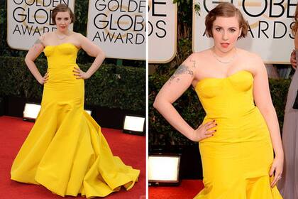 La actriz y guionista de Girls eligió un controvertido look, otra vez