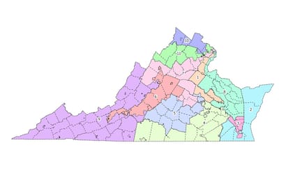 La actual delegación de Virginia en la Cámara de Representantes de EE.UU. se transformaría en una con diez escaños con tendencia demócrata y solo un escaño sólidamente republicano