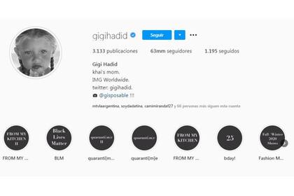 La actualización de Gigi Hadid en su perfil de Instagram para anunciar el nombre de su primera hija con Zayn. Imagen: @gigihadid