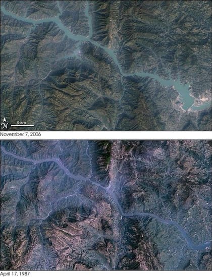 La acumulación de agua en la represa de las Tres Gargantas en China es culpable de esta reducción de la velocidad de la Tierra