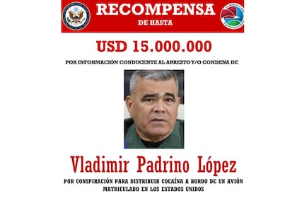 La acusación a Vladimir Padrino López menciona el uso de aviones registrados en Estados Unidos para transportar droga