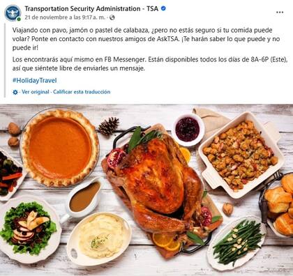 La Administración de Seguridad del Transporte advierte sobre los alimentos que se pueden llevar en el equipaje de mano o el facturado