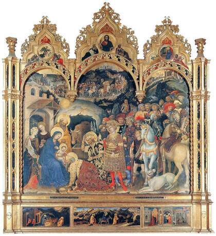 "La Adoración de los Reyes Magos", Gentile da Fabriano, 1423