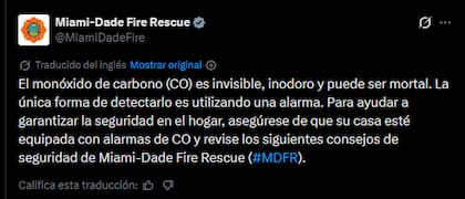 La advertencia en redes sociales de las autoridades de Miami-Dade