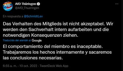 La AfD que representa a Turingia condenó la foto de Holger Winterstein en el monumento al Holocausto