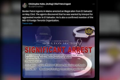 La agencia federal anunció la detención del acusado de ser miembro de la organización terrorista procedente de El Salvador