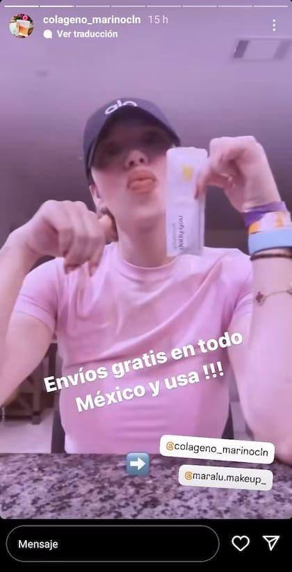 La ahora influencer Emma Coronel reveló que su secreto de belleza es el consumo de colágeno líquido