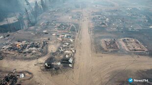 La aldea de Byas-Kuel, en Siberia, arrasada por el fuego