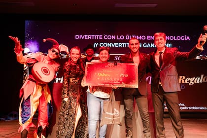 La alegría de ganar un sorteo.