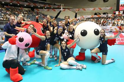 La alegría de las Panteras tras el triunfo ante Cuba