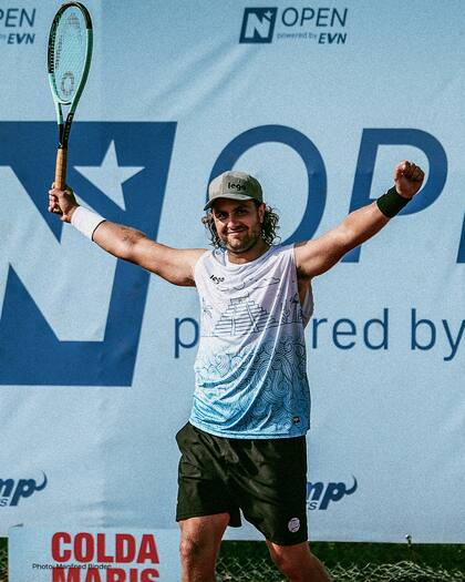 La alegría de Marco Trungelliti al ganar el Challenger de Tulln, Austria, tras vencer en la final del checo Andrew Paulson