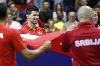 La alegría de Nole tras barrer a Croacia