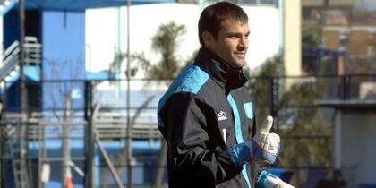 La alegría de Saja en el entrenamiento de Racing