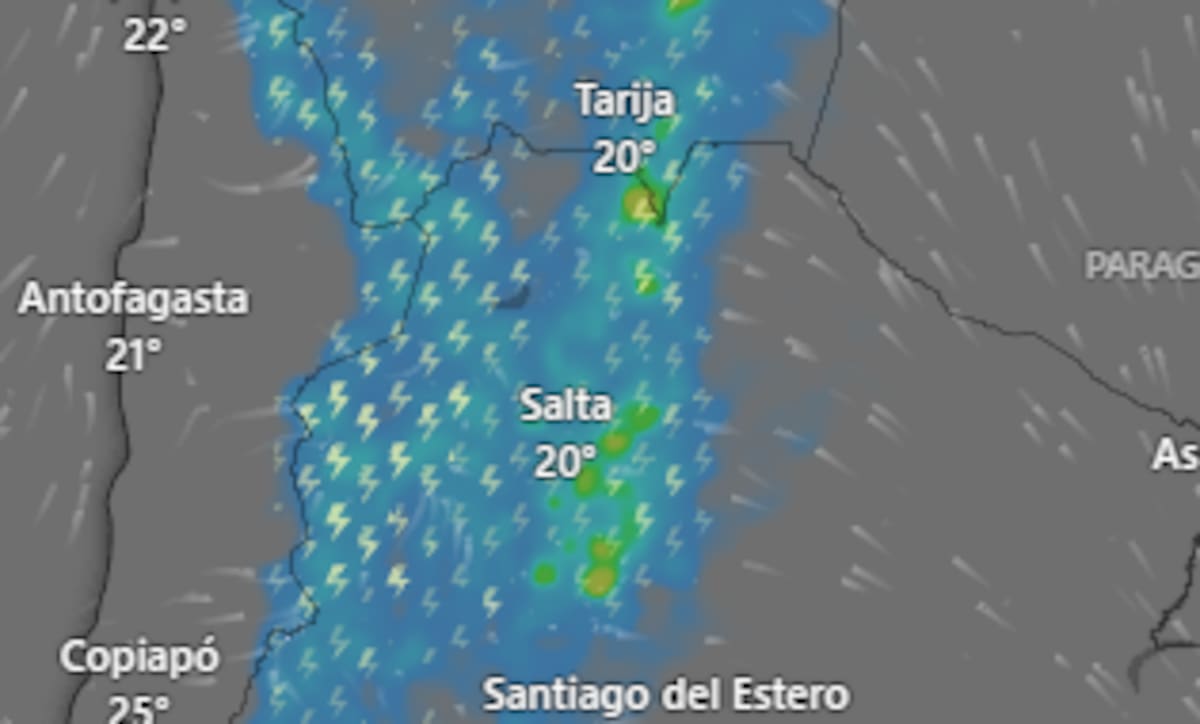 Hay alerta amarilla por tormentas para este martes 20 de enero: la provincia afectada