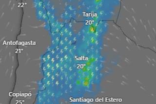 Emiten una alerta amarilla por tormentas para este martes