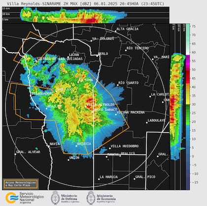 La alerta de muy corto plazo que se emitió en San Luis
