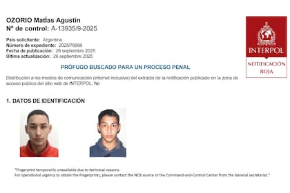 La alerta roja de Interpol contra Ozorio
