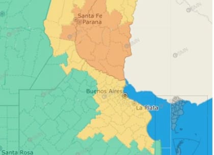 La alertas del SMN para el 15 de abril
