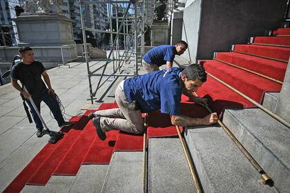 La alfombra roja por la que Alberto Fernández dará sus primeros pasos como Presidente de la Nación