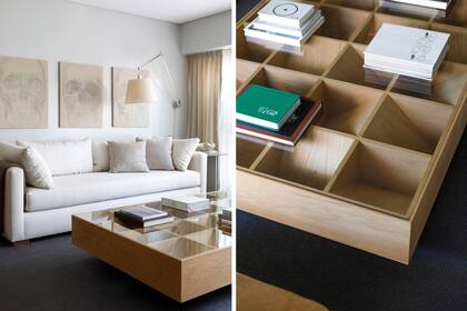 La alfombra (Rugit), color pizarra, ofrece una base y contraste con el resto del equipamiento.