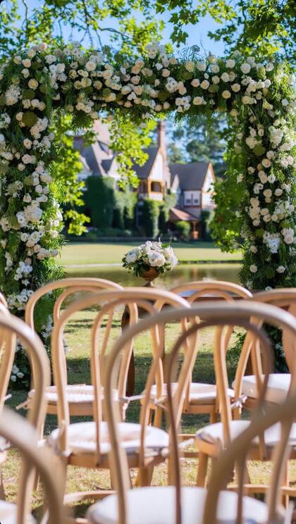 La ambientación de ensueño del casamiento de Tagliafico y Calvagni