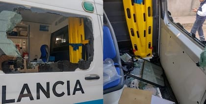 La ambulancia de Tostado, destrozada tras el crimen de un chico en un partido de fútbol