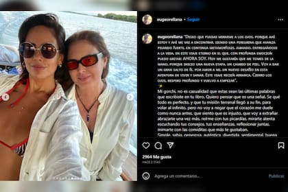 La amiga de Silvina Luna le dedicó sentidas palabras (Foto Instagram @eugeorellana)