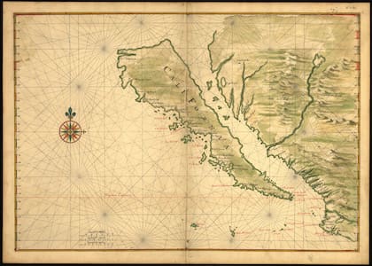 La "isla" de California, según un mapa español de cuando todavía no se sabía que se trataba de una península