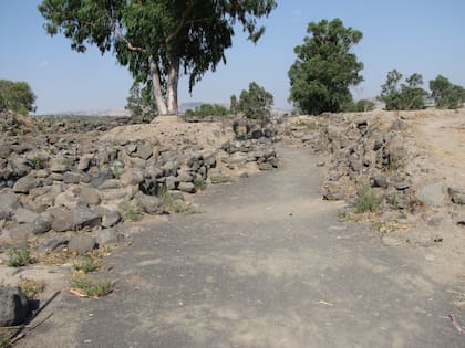 La antigua ciudad de Betsaida se encuentra en la cima de una colina en los Altos del Golán, cerca del mar de Galilea