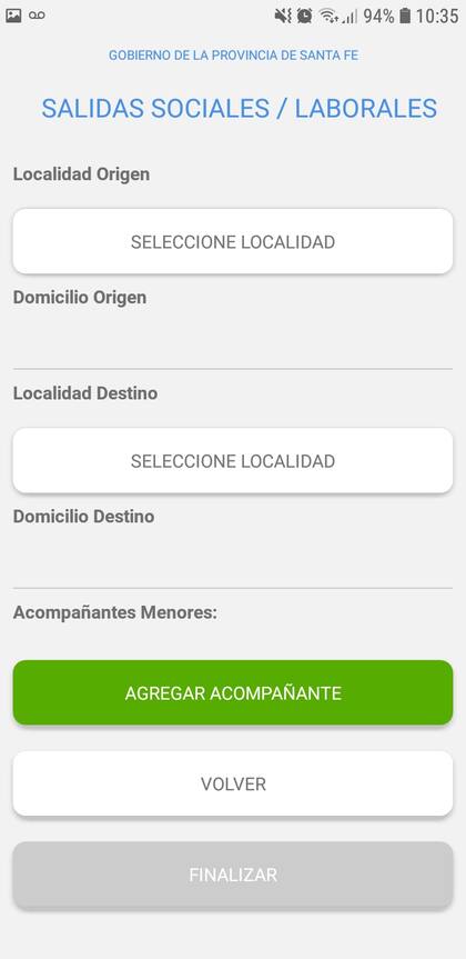 La Aplicación Covid-19 Provincia de Santa Fé sólo está disponible para Android.