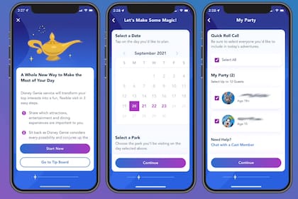La aplicación de Disney es fundamental para hacer reservas en juegos y restaurantes