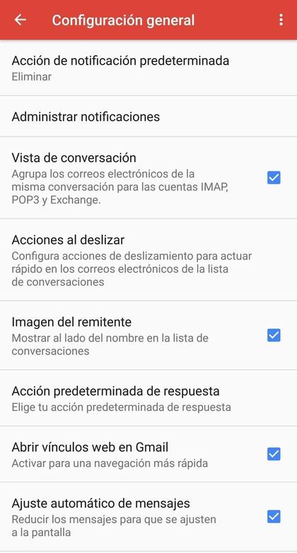 La aplicación de Gmail ahora admite desactivar la vista de conversaciones, que agrupa los mensajes