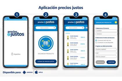 La aplicación de Precios Justos ya está disponible y permite escanear productos, denunciar faltantes y otras acciones