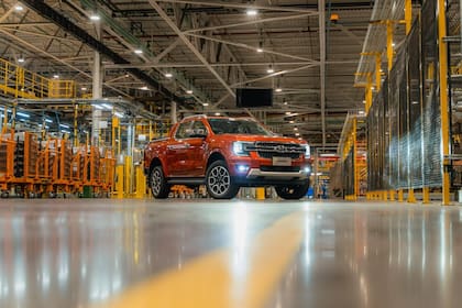 La Argentina apuesta a la especialización en pickups para exportar a la región. En la foto, la Ford Ranger que se hace en Pacheco