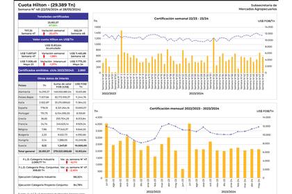 La Argentina hizo envíos por 25.851,57 toneladas de la Cuota Hilton