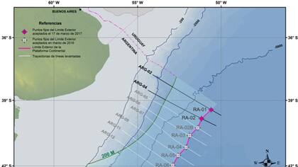 La Argentina sumó 1.633 kilómetros cuadrados a su plataforma continental