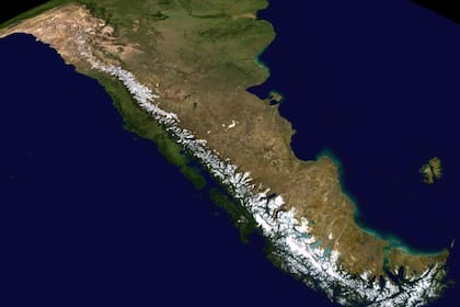 El Cono Sur visto desde el espacio