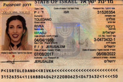 La arquitecta iraní Mansoreh Sabzali usó el pasaporte falso con la identidad de la israelí Rivka Toledano