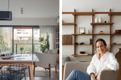 La arquitecta, retratada en el sillón ‘Coque’ (María Garzón Maceda) tapizado con tela de Tienda Mayor. Macetas y plantas (Vivero Mario). 