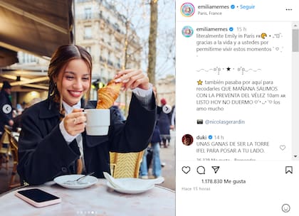 La artista disfrutó de su paso por París