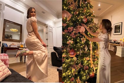 La artista hizo ver su pasión por la Navidad en día de Thanksgiving