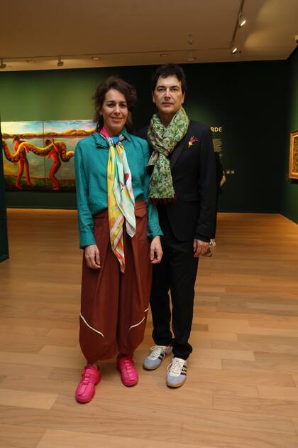 La artista Valeria Vilar y Álvaro Rufiner, del equipo de dirección del Moderno