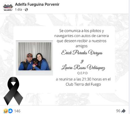 La Asociación Deportiva Local Fueguina de Automovilismo (Adelfa) lamentó su muerte