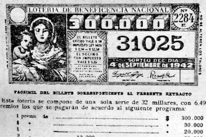 Así era el billete de la trampa de la Lotería de Beneficencia Nacional