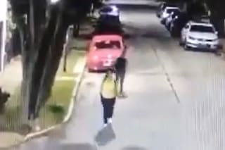 La sorprendió de atrás con una patada salvaje y la tiró al piso para robarla