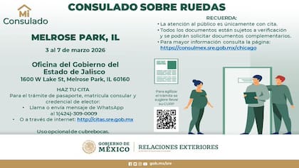 La atención para la primera semana de marzo será con cita previa, la cual se puede sacar a través de la página del Consulado o por teléfono (X/@@ConsulMexCho)