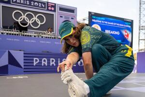 La atleta olímpica Rachel Gunn debutó en los Juegos este año.